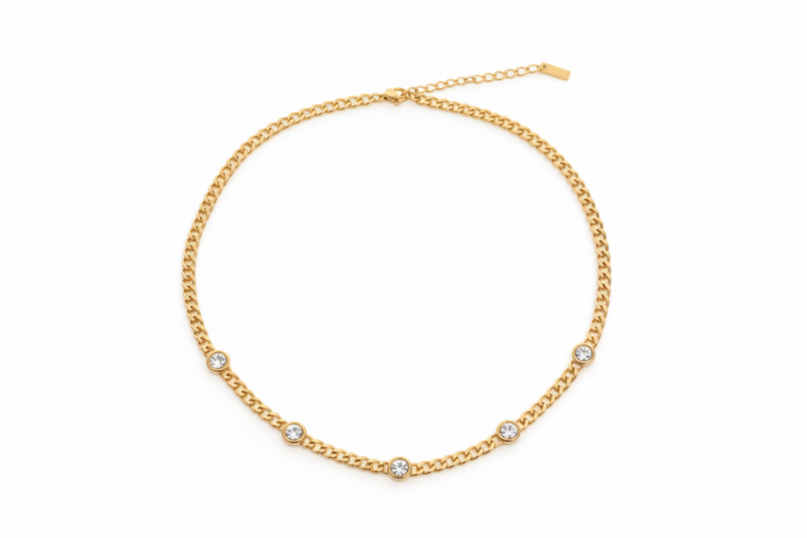 Half Tennis Necklace