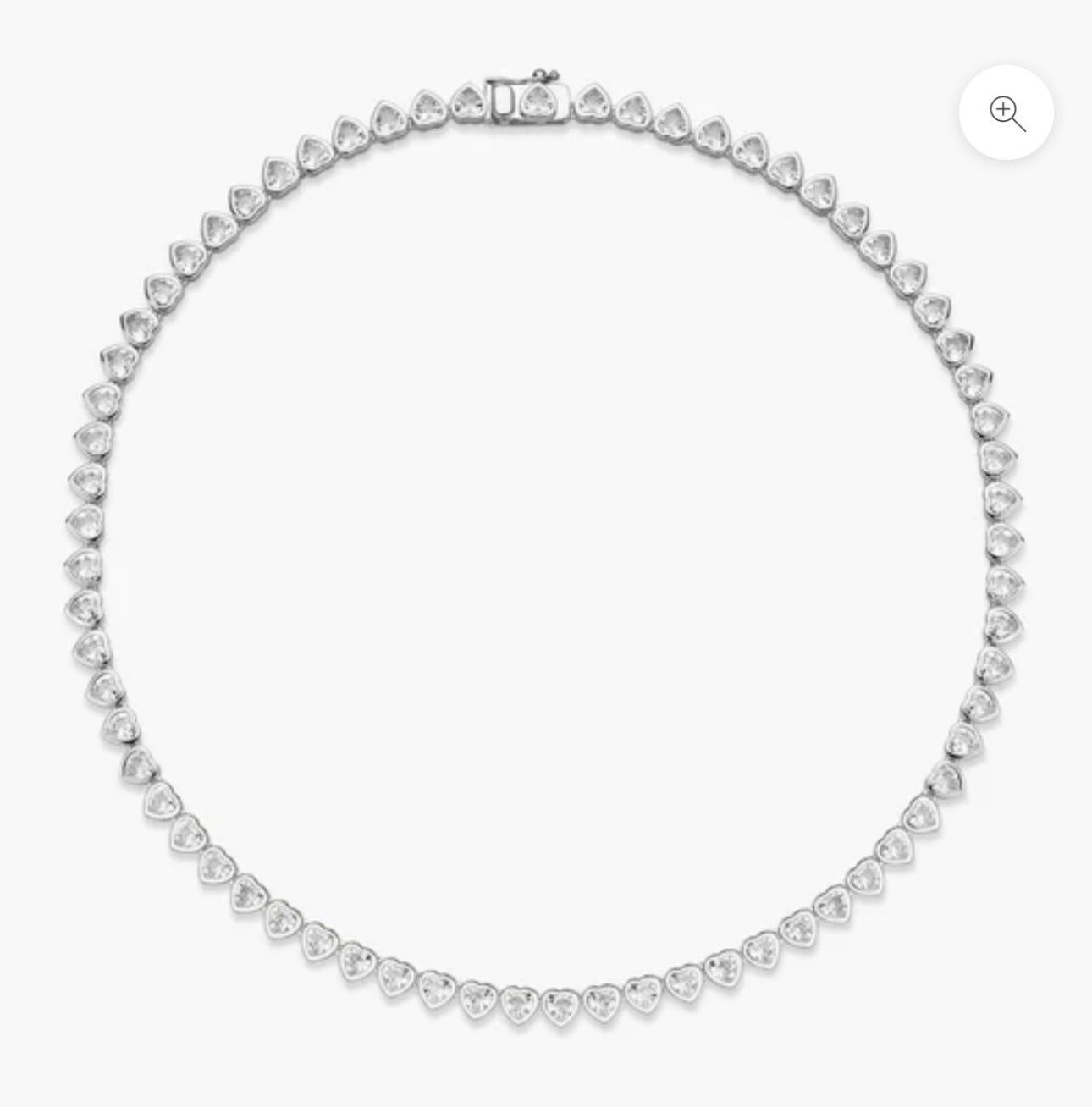 Heart Tennis Necklace
