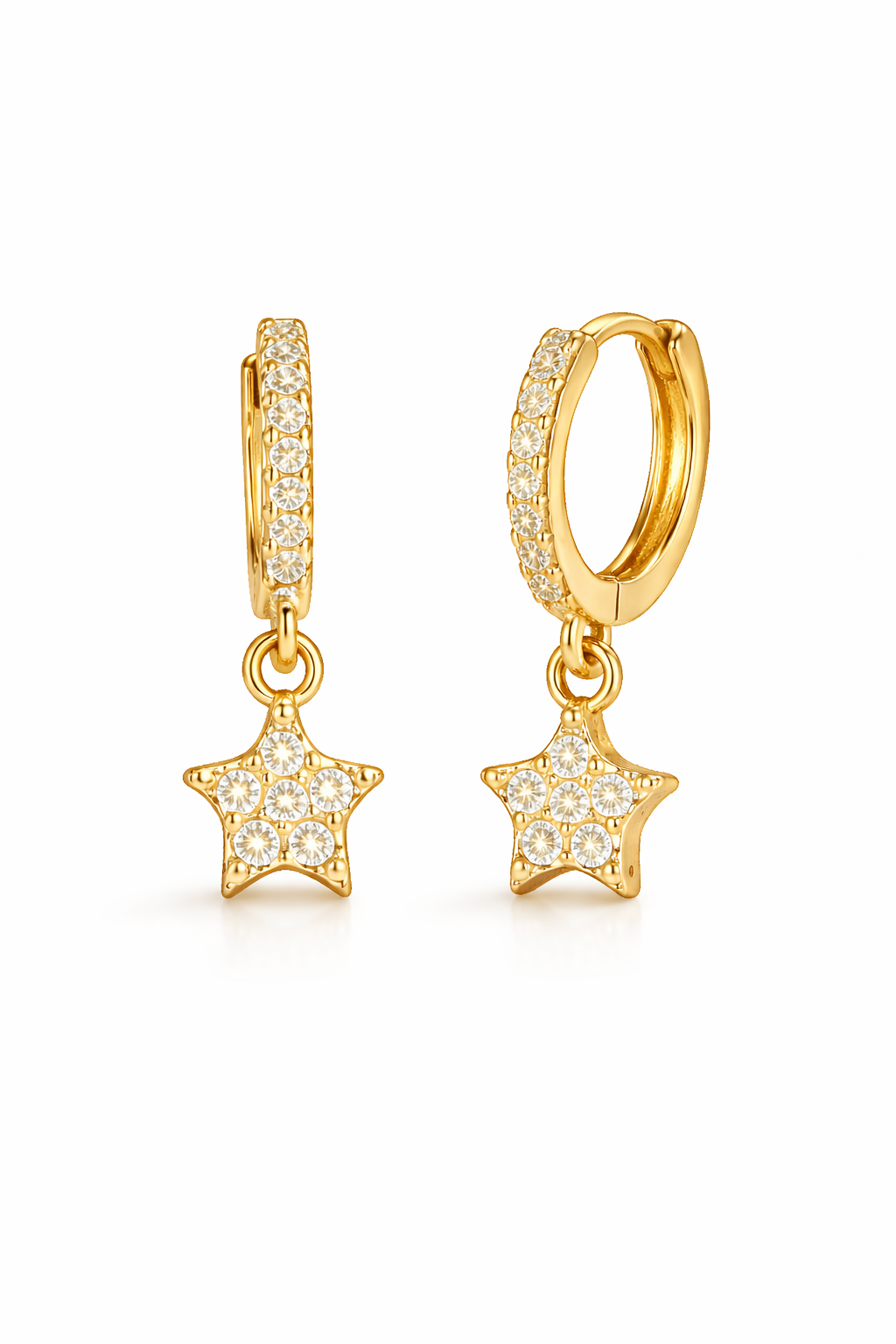 Star Drop Hoops