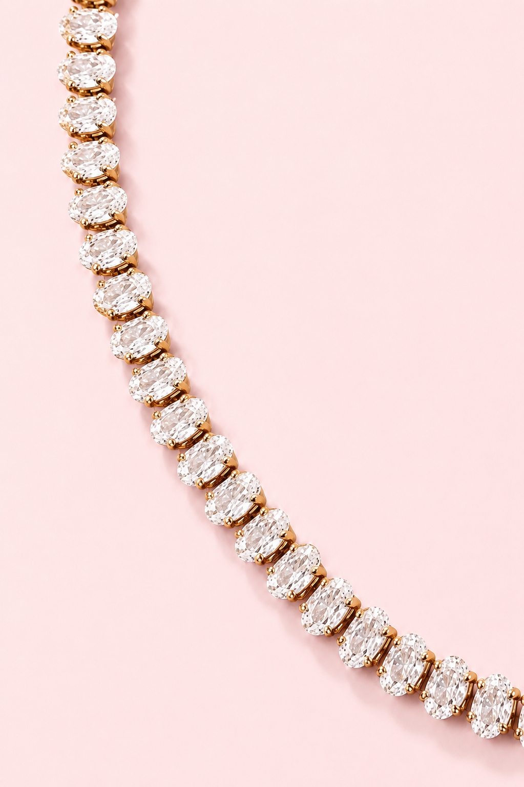 Oval Tennis Necklace