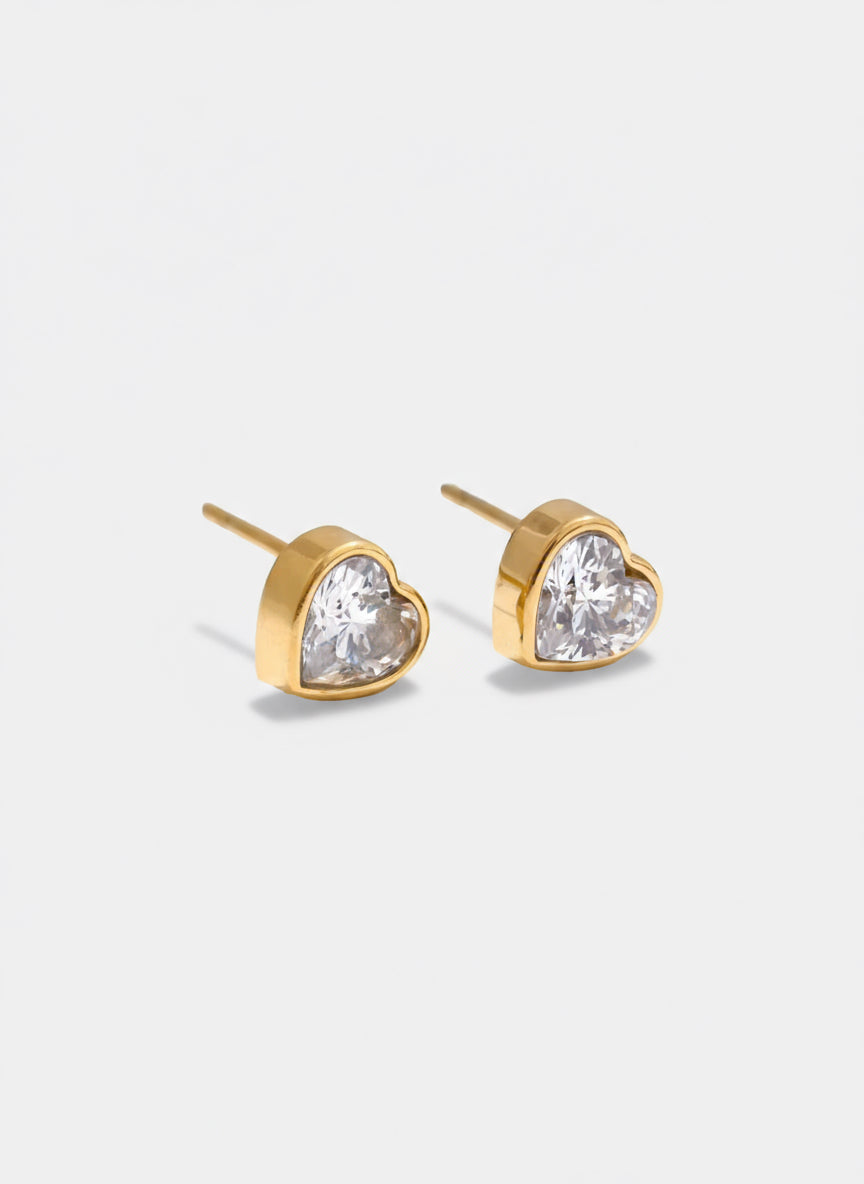 Petite Heart Studs